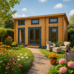 Blockhaus mit Schlafboden “Schweden B” 6x4m | Großes Holzgartenhaus 4x6m | Blockhaus | Blockbohlenhaus | Ferienhaus kaufen mit Schlafboden Unkategorisiert online kaufen